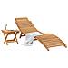 Lettino da sole 2 pcs Marrone 198 x 55 x 58,5 cm - Foto miniatura 3