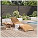 Lettino da sole 2 pcs Marrone 198 x 55 x 58,5 cm - Foto miniatura 4