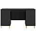 Scrivania Nero Legno ingegnerizzato 142,5 x 50 x 75 cm - Foto miniatura 3
