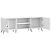 Mobile TV Bianco Lucido 150 x 31 x 50 cm Legno ingegnerizzato - Foto miniatura 3