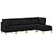 Set di divani modulari con spazio di archiviazione 5 pcs Nero - Foto miniatura 1