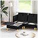 Set di divani modulari con spazio di archiviazione 5 pcs Nero - Foto miniatura 3