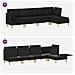 Set di divani modulari con spazio di archiviazione 5 pcs Nero - Foto miniatura 8