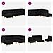 Set di divani modulari con spazio di archiviazione 5 pcs Nero - Foto miniatura 9