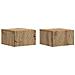 Tavolino da Parete Laterale 2 pcs Rovere Artigianale - Foto miniatura 1