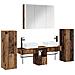Set di mobili per il bagno 6 pcs Legno antico - Foto miniatura 1
