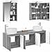 Set di Armadi da Bagno 5 pcs Sonoma grigio Legno ingegnerizzato - Foto miniatura 3