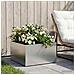 Vaso da giardino Argento 60 x 60 x 30 cm Acciaio Inox - Foto miniatura 2