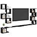 Mensola per TV da muro Rovere Nero 200 x 15 x 94 cm - Foto miniatura 3