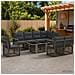 Set Divano da Giardino 9 pz Grigio e Grigio Scuro polyrattan - Foto miniatura 4