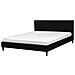Letto Sfoderabile Nero Con Illuminazione Led 180 X 200 Cm Fitou - Foto miniatura 8