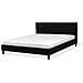 Letto Sfoderabile Nero Con Illuminazione Led 180 X 200 Cm Fitou - Foto miniatura 13