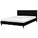Letto Sfoderabile Nero Con Illuminazione Led 180 X 200 Cm Fitou - Foto miniatura 1