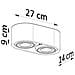 Downlight Doppi Da Superficie Ovale Grigio Gu10 - Foto miniatura 4