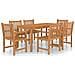 Set da Pranzo per Esterni 7 pz in Legno Massello di Teak - Foto miniatura 1
