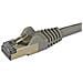 Cavo di Rete Ethernet Cat6a - Cavo Schermato STP da 2m - Cavo RJ45 Antigroviglio - Grigio - Foto miniatura 3