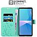 Cadorabo Custodia Compatibile Con Sony Xperia 10 Iii In Turchese Fiore - Coperchio Protettivo In Design Floreale Con Chiusura Magnetica, Funzione Stand E Slot Per Carte - Foto miniatura 3