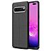 Custodia Compatibile Con Samsung Galaxy S10 5g In Nero Profondo - Coperchio Protettivo In Silicone Tpu Con Applicazione Di Finta Pelle Nobile - Foto miniatura 1