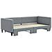 Divano Letto Con Letto Estraibile Grigio Chiaro 90x190 Tessuto - Foto miniatura 3