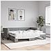 Divano Letto Con Letto Estraibile Grigio Chiaro 90x190 Tessuto - Foto miniatura 1