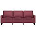Divano A 3 Posti Rosso Vino 180 Cm In Tessuto - Foto miniatura 3