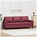 Divano A 3 Posti Rosso Vino 180 Cm In Tessuto - Foto miniatura 1