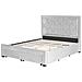 Letto Contenitore Velluto Grigio Chiaro 160 X 200 Cm Lievin - Foto miniatura 2