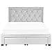 Letto Contenitore Velluto Grigio Chiaro 160 X 200 Cm Lievin - Foto miniatura 3