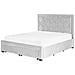 Letto Contenitore Velluto Grigio Chiaro 160 X 200 Cm Lievin - Foto miniatura 4