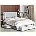 Letto Contenitore Velluto Grigio Chiaro 160 X 200 Cm Lievin - Foto miniatura 1