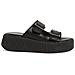 Black Casual Open Slippers Ciabatte Pelle Scarpe Donna Nero Eu 38, 1-27217-42 001 - Foto miniatura 2