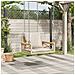 Panchina a Dondolo con Cuscini Beige 63x62x40 cm in Polyrattan - Foto miniatura 5