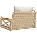 Panchina a Dondolo con Cuscini Beige 63x62x40 cm in Polyrattan - Foto miniatura 6