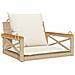 Panchina a Dondolo con Cuscini Beige 63x62x40 cm in Polyrattan - Foto miniatura 1