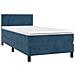 Letto a Molle con Materasso e LED Blu Scuro 100x200 cm - Foto miniatura 5