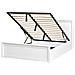 Letto Contenitore Legno Di Pino Lambres 140 X 200 Cm Bianco - Foto miniatura 2