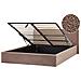 Letto Contenitore Bouclé Orbey 180 X 200 Cm Marrone - Foto miniatura 2