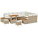 Set Divano da Giardino 12 Pezzi con Cuscini Beige Rattan Polimerico Legno di Acacia,  Set da Pranzo da Giardino 3 Pezzi con Cuscini Beige Rattan Polimerico Legno di Acacia - Foto miniatura 1