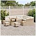 Set Divano da Giardino 12 Pezzi con Cuscini Beige Rattan Polimerico Legno di Acacia,  Set da Pranzo da Giardino 3 Pezzi con Cuscini Beige Rattan Polimerico Legno di Acacia - Foto miniatura 3