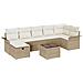 Set Divano da Giardino da 8 Pezzi con Cuscini Beige Polyrattan - Foto miniatura 1