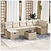 Set Divano da Giardino da 8 Pezzi con Cuscini Beige Polyrattan - Foto miniatura 2