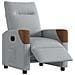 Poltrona Elettrica Reclinabile Grigio Chiaro in Tessuto - Foto miniatura 3