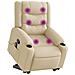 Poltrona Alzapersona Massaggiante Reclinabile Crema in Tessuto - Foto miniatura 1