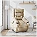 Poltrona Alzapersona Massaggiante Reclinabile Crema in Tessuto - Foto miniatura 2