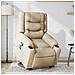 Poltrona Alzapersona Massaggiante Reclinabile Crema in Tessuto - Foto miniatura 3