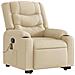 Poltrona Alzapersona Massaggiante Reclinabile Crema in Tessuto - Foto miniatura 6