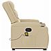 Poltrona Alzapersona Massaggiante Reclinabile Crema in Tessuto - Foto miniatura 7
