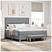 Letto a Rete con Materasso e Panchina Grigio Chiaro 180x200 cm Tessuto - Foto miniatura 2