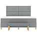 Letto a Rete con Materasso e Panchina Grigio Chiaro 180x200 cm Tessuto - Foto miniatura 9
