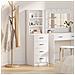 Highboard Bianco 40x41x135 cm in Legno Ingegnerizzato - Foto miniatura 2